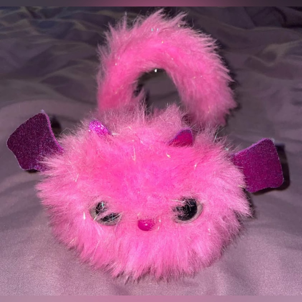 Pink Pomsies Stuffed Animal Pet Zoey Pink Dragon